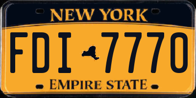 NY license plate FDI7770