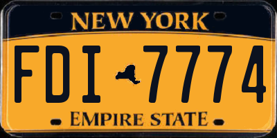 NY license plate FDI7774