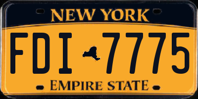 NY license plate FDI7775
