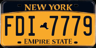NY license plate FDI7779
