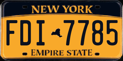 NY license plate FDI7785