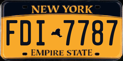 NY license plate FDI7787