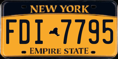 NY license plate FDI7795
