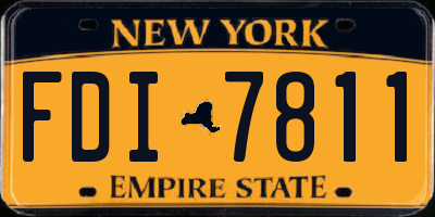 NY license plate FDI7811