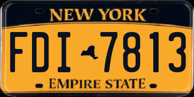 NY license plate FDI7813