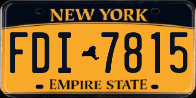 NY license plate FDI7815