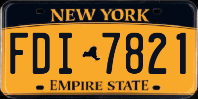 NY license plate FDI7821