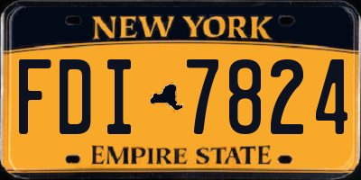 NY license plate FDI7824