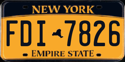 NY license plate FDI7826