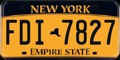 NY license plate FDI7827