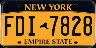 NY license plate FDI7828