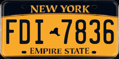 NY license plate FDI7836