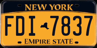 NY license plate FDI7837