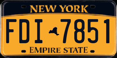 NY license plate FDI7851