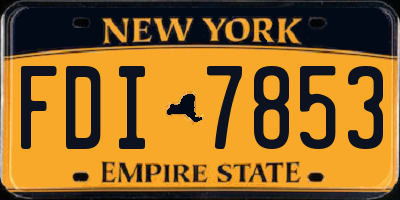 NY license plate FDI7853