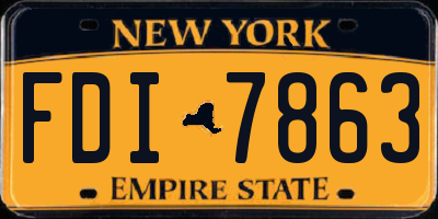 NY license plate FDI7863