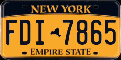 NY license plate FDI7865