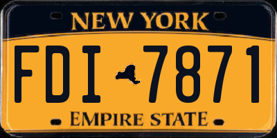 NY license plate FDI7871