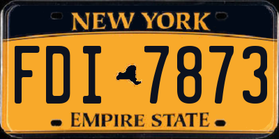 NY license plate FDI7873