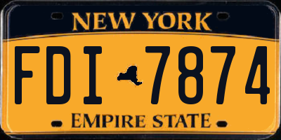 NY license plate FDI7874