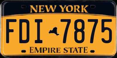 NY license plate FDI7875