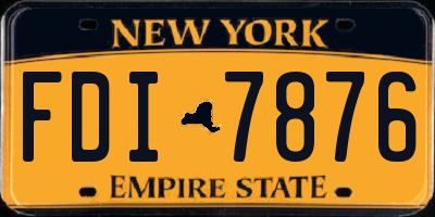 NY license plate FDI7876