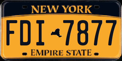NY license plate FDI7877