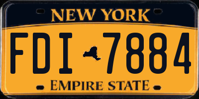 NY license plate FDI7884
