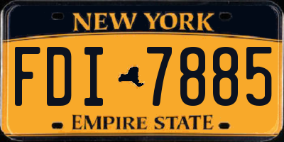 NY license plate FDI7885