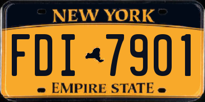 NY license plate FDI7901