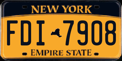 NY license plate FDI7908