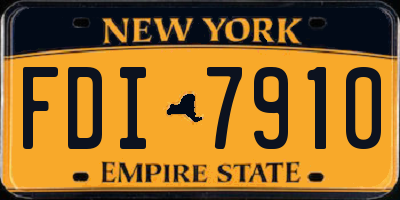 NY license plate FDI7910