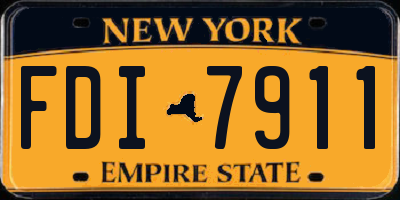 NY license plate FDI7911