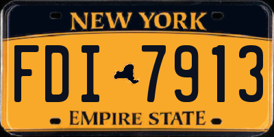 NY license plate FDI7913