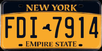NY license plate FDI7914