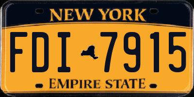 NY license plate FDI7915