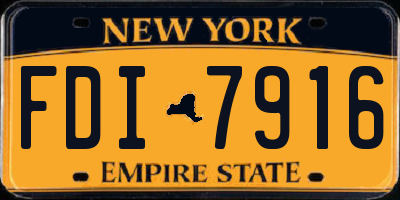 NY license plate FDI7916