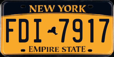 NY license plate FDI7917