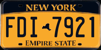 NY license plate FDI7921