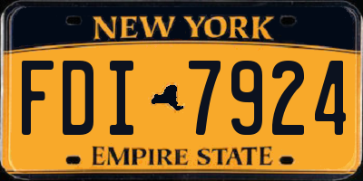 NY license plate FDI7924