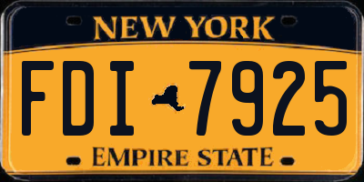 NY license plate FDI7925
