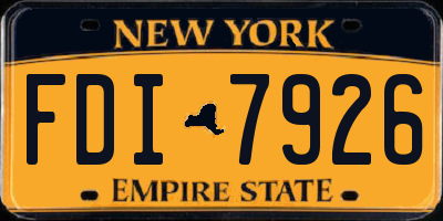 NY license plate FDI7926