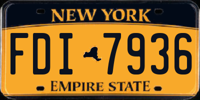NY license plate FDI7936