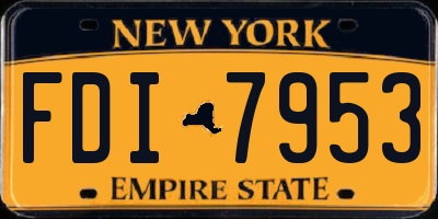 NY license plate FDI7953