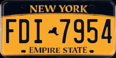 NY license plate FDI7954