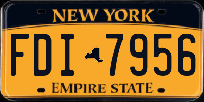 NY license plate FDI7956