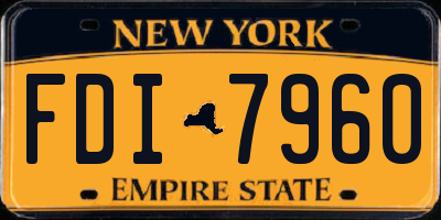 NY license plate FDI7960