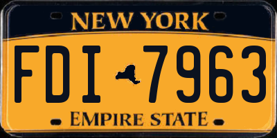 NY license plate FDI7963