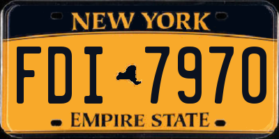 NY license plate FDI7970