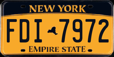 NY license plate FDI7972